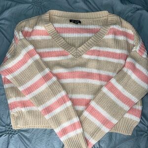 Wild fable women’s striped cropped sweater